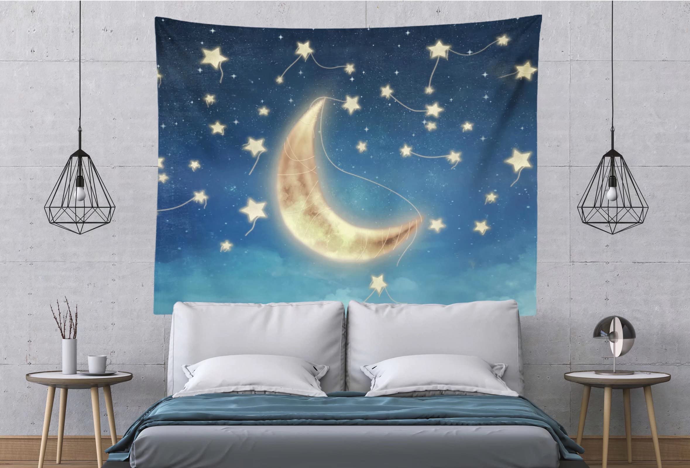 8x6ft Starry Night Backdrop - Galaxy Space Themed Party Decor, Kids Bedroom Tapestry & Photography Studio Background for Birthday Parties, YouTube Videos, Nursery Decor (Vinyl Fabric)