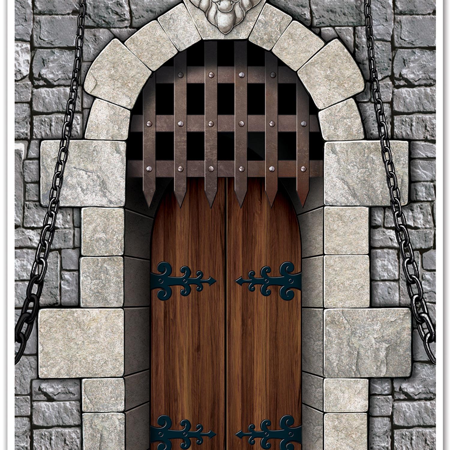 Beistle 12-Pack Castle Party Door Covers - Decorative Entrance Decor for Medieval, Halloween, and Birthday Party Themes - Perfect for Home, School, and Event Decorations