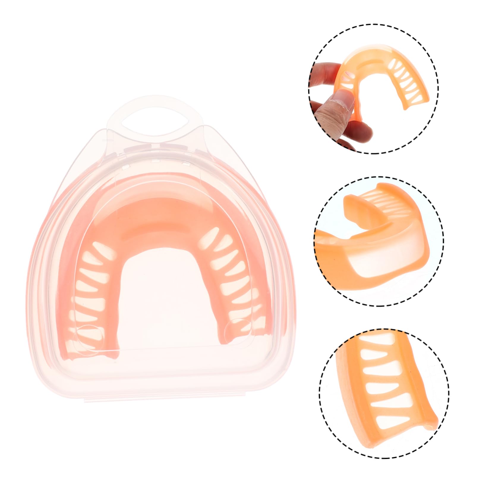 WOONEKY Sports Mouth Guard - Breathable Boxing & Football Mouthguard for Teeth Protection - Orange EVA Gum Shield for MMA, Rugby, Hockey (Ideal for Training & Competition)