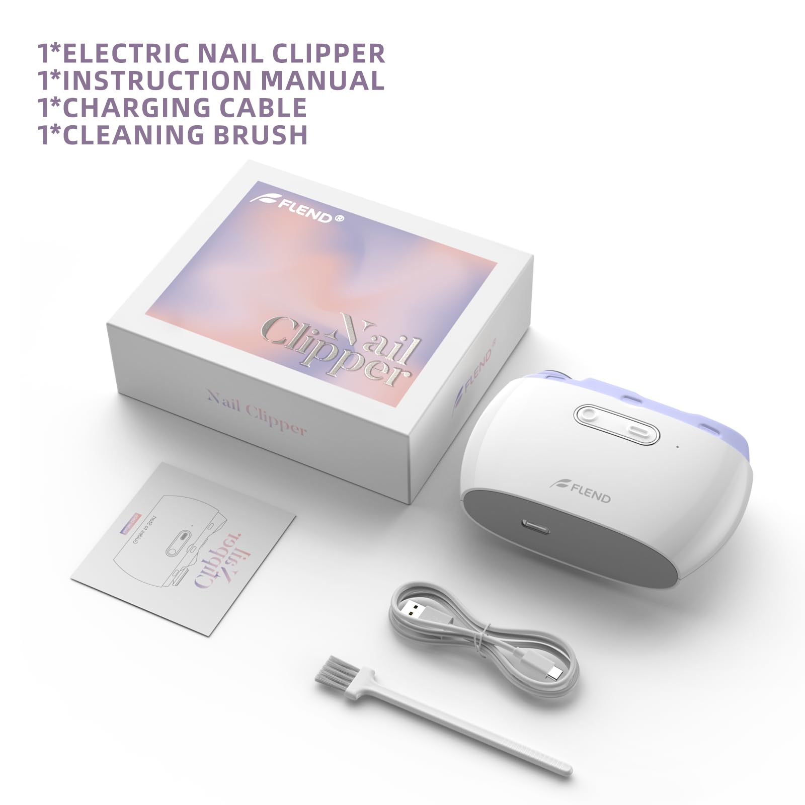 Electric Nail Clipper with LED Light & Storage - Automatic Nail Trimmer for Kids, Adults & Seniors - 2 Speed Adjustable - Perfect for Home, Travel & Salon Use