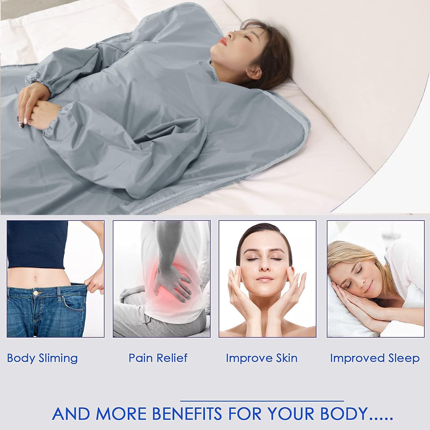 Far-Infrared Sauna Blanket with Digital Control & Remote - Fast Heating 110V Portable Home Spa for Pain Relief, Detox & Relaxation - Perfect for Post-Workout Recovery, Stress Relief & Home Wellness