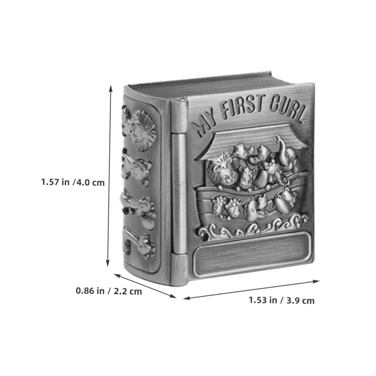 VINTORKY 2-Piece Metal Tooth Storage Box - Deciduous Tooth Organizer Container with Lid, Small Teeth Holder Case for Baby Kids (Perfect for First Tooth Keepsake & Memory Preservation)