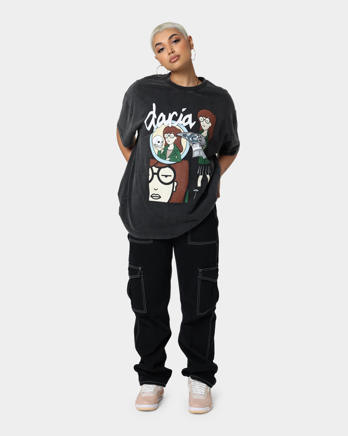 Premium Vintage T-Shirt by American Thrift & Daria Daria - Classic Black Retro Tee for Casual Wear, Street Style & Vintage Fashion Lovers