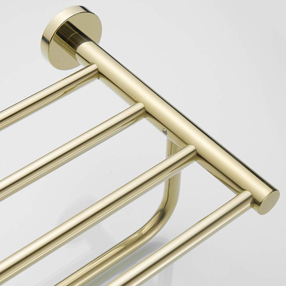 Luxury Gold Stainless Steel Bathroom Shelf Set - Elegant Pendant Light & Hardware for Modern Bathroom Decor | Perfect for Vanity, Shower, and Spa Areas