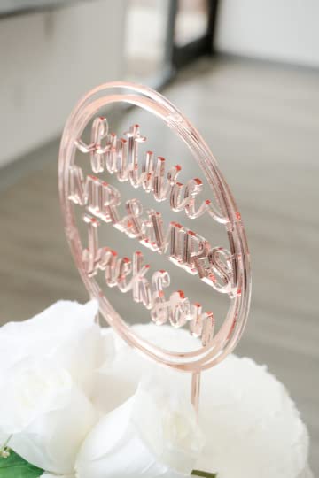 Custom Mr & Mrs Cake Topper - Personalized Wedding Cake Decorations for Engagement, Bridal Shower & Wedding | Perfect for Romantic Celebrations & Anniversary Cakes