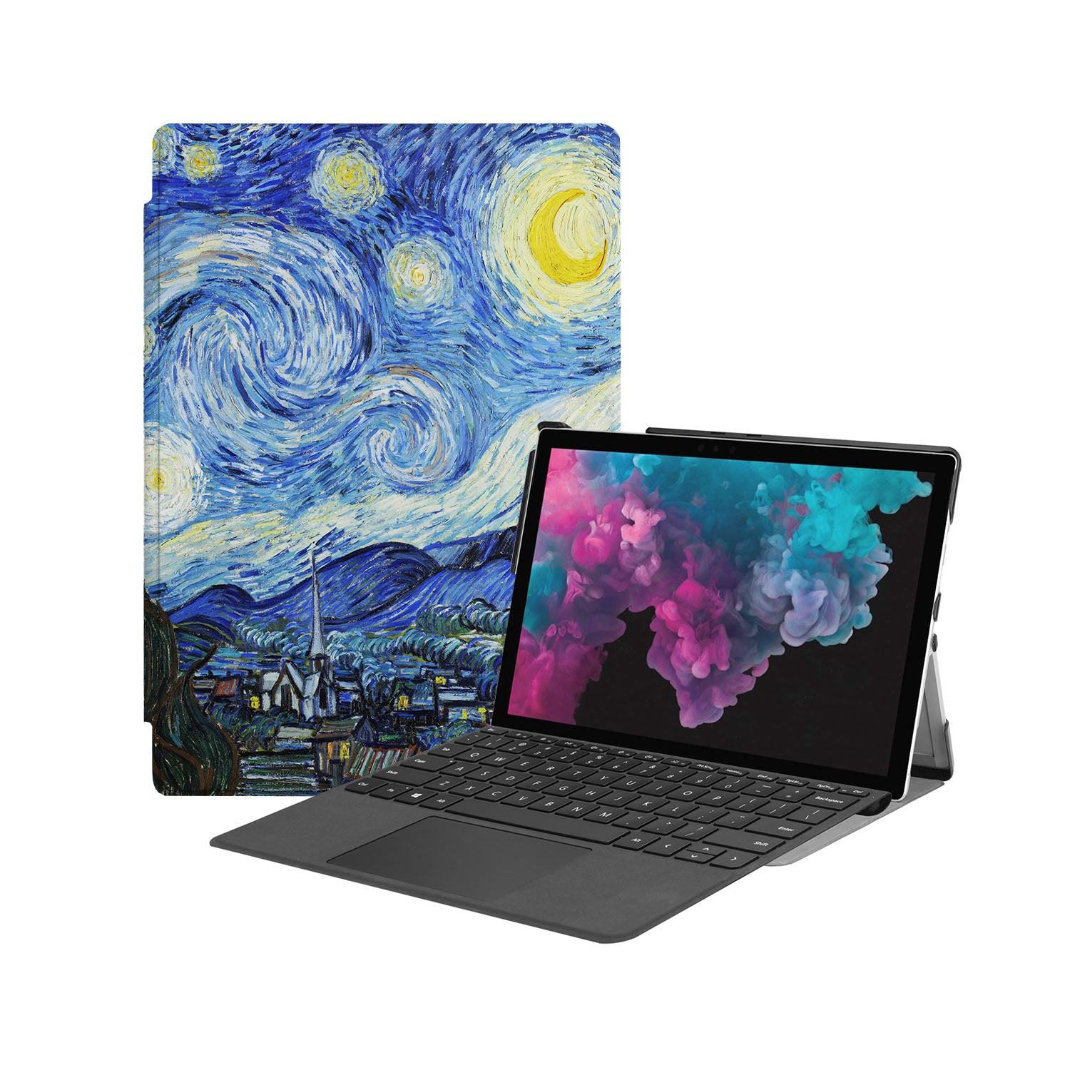 Premium Microsoft Surface Case with Oil Painting Design - Durable & Stylish Protection for Microsoft Surface Pro/Go/Laptop - Perfect for Work, Travel & School