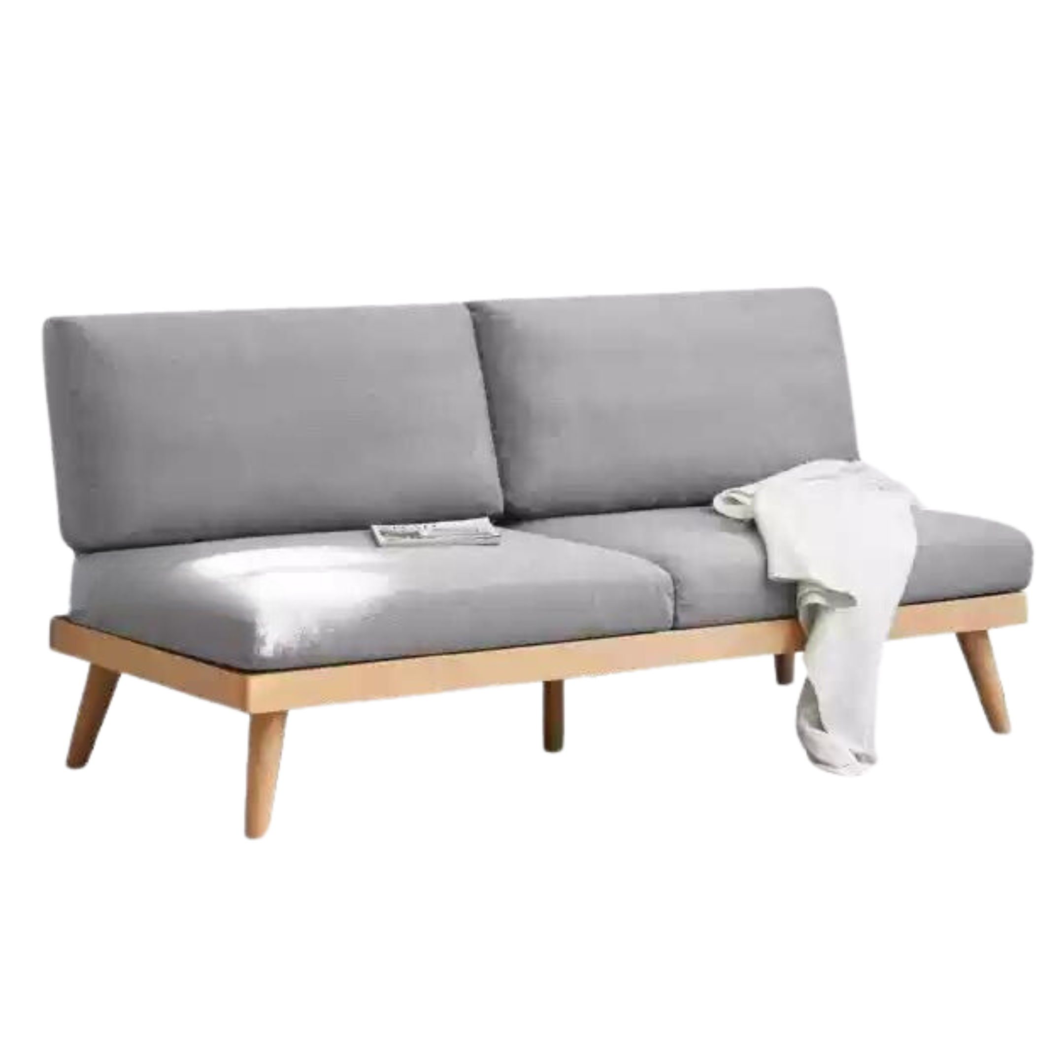 Premium Beech Solid Wood Upholstered Sofa - Comfortable & Durable Living Room Furniture for Relaxing & Entertaining