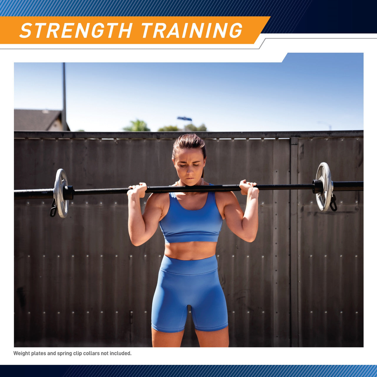7ft Olympic Barbell 30lbs with 15.5 inch Loadable Sleeves - Marcy TRB 84 Weightlifting Bar for CrossFit, Powerlifting & Home Gym Training