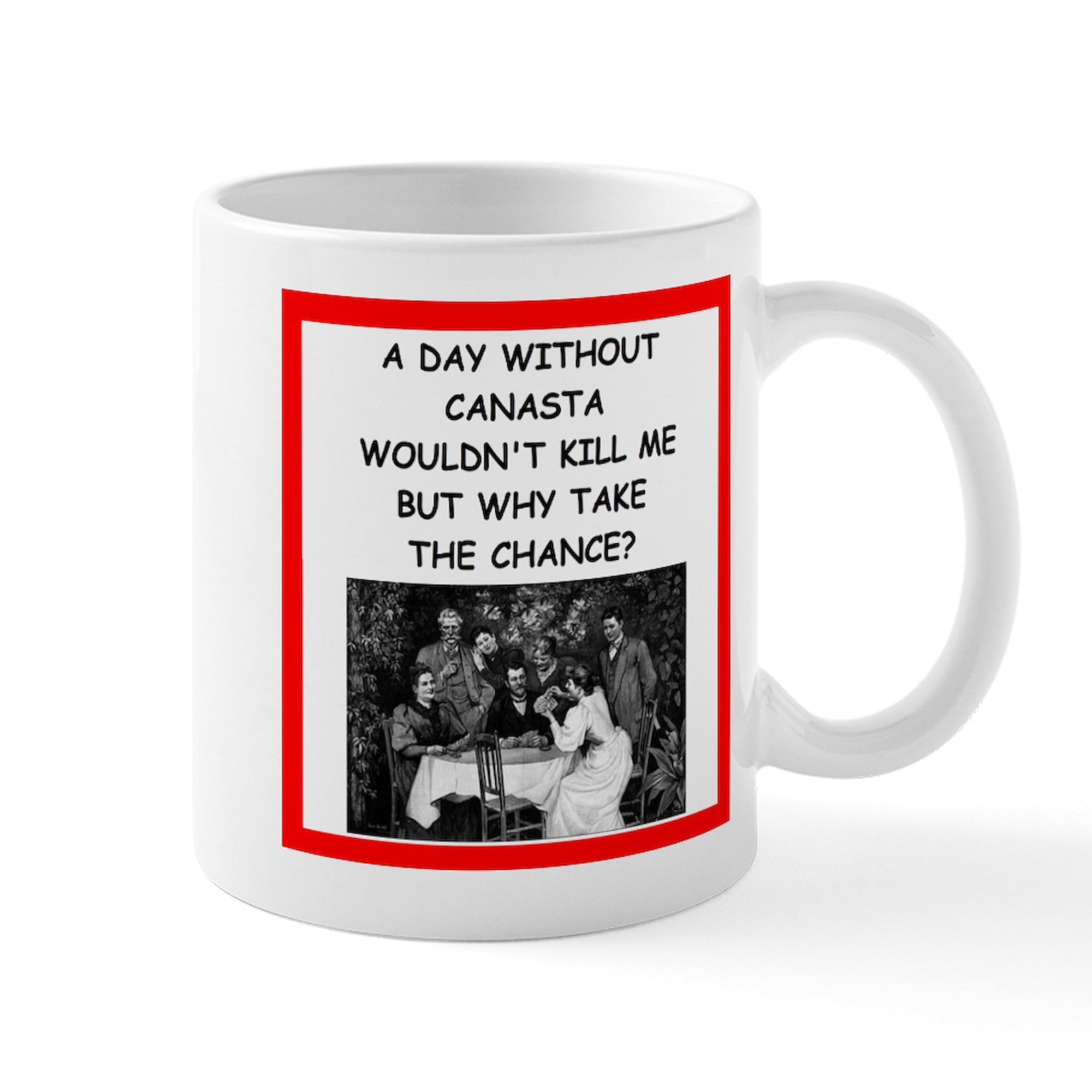 **11 oz (325 ml) Ceramic Coffee Mug - Canasta Design by CafePress - Perfect for Home, Office & Gifts**