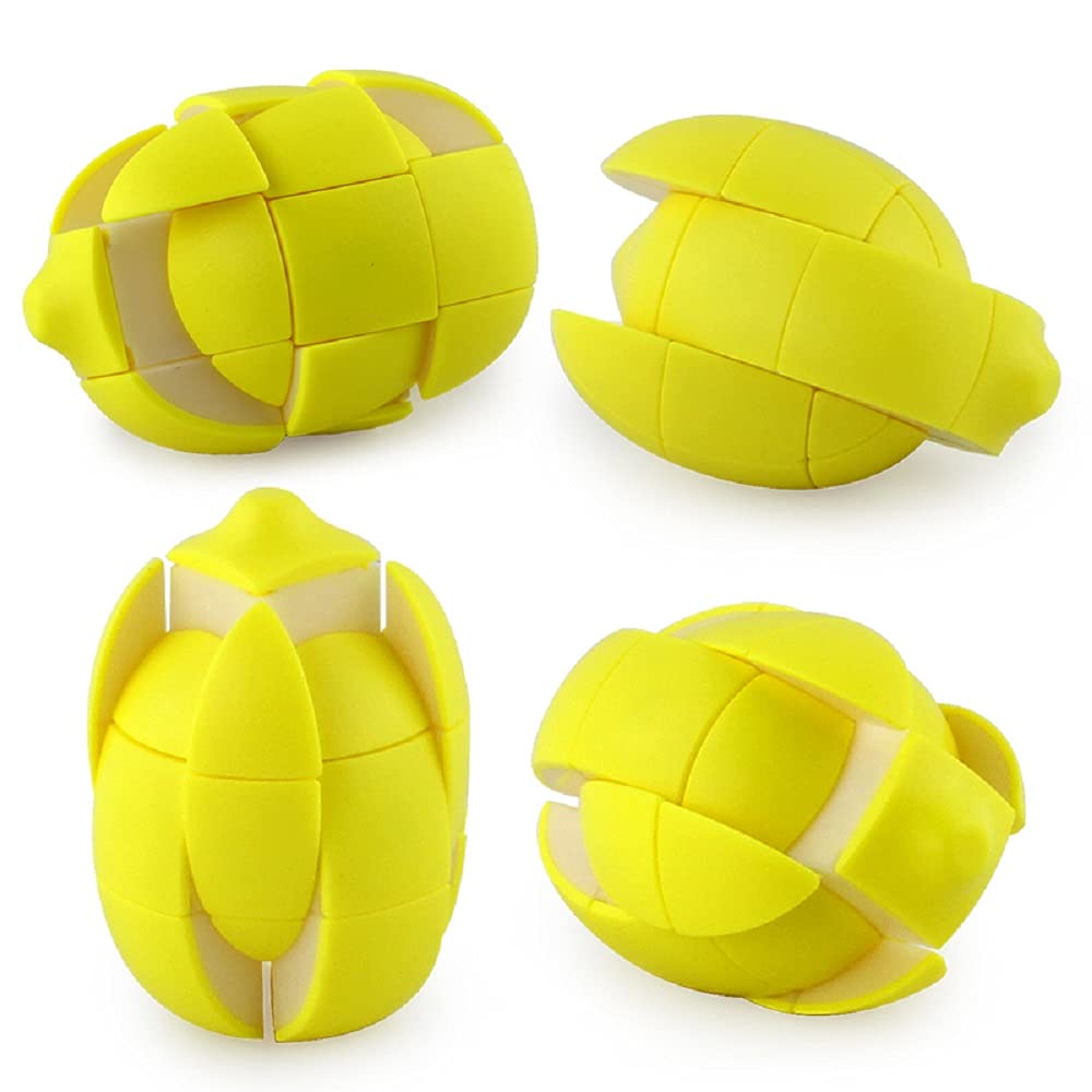 FunBlast Fruit Shape Stickerless Lemon Cube Magic Puzzle Toy – Brain Teaser for Kids, Girls, Boys & Adults (Multicolor, Pack of 1) – Perfect for Stress Relief, Party Favors & Educational Play