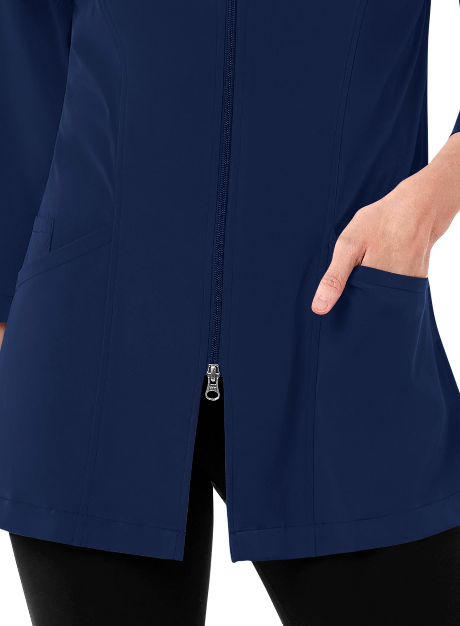 Women's 3/4 Sleeve Lab Coat - Maevn Smart Professional Lab Jacket for Nurses, Doctors & Scientists | Perfect for Medical Clinics, Laboratories & Healthcare Workplaces