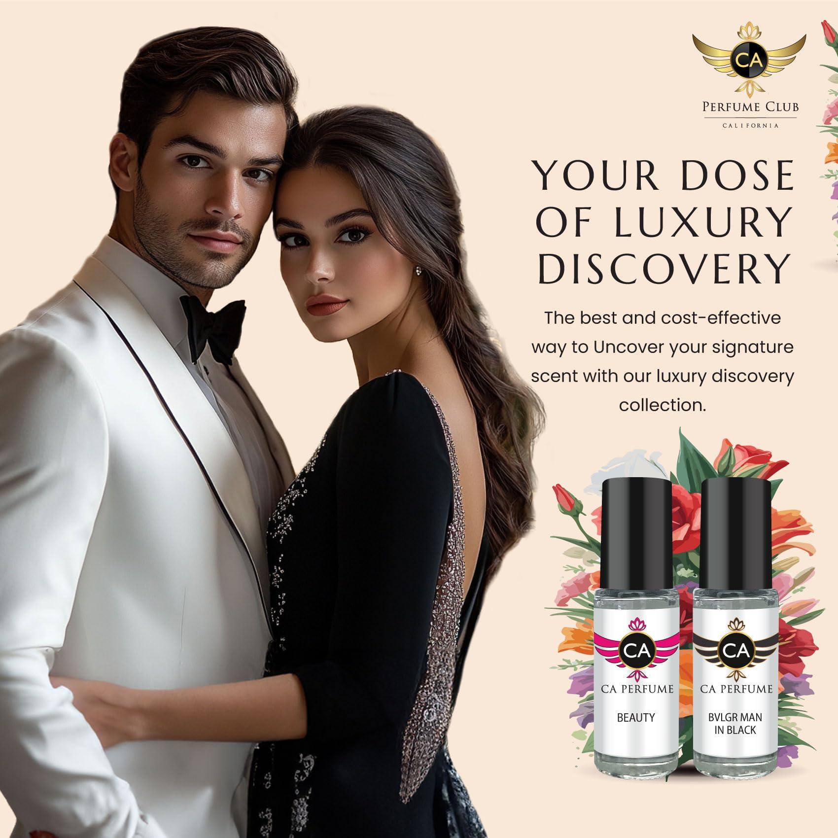 Amber Rouge Saffron Perfume Oil Roll-On 0.14oz (4ml) - Unisex Fragrance for Women & Men | Long-Lasting Scent for Date Night, Office & Special Occasions
