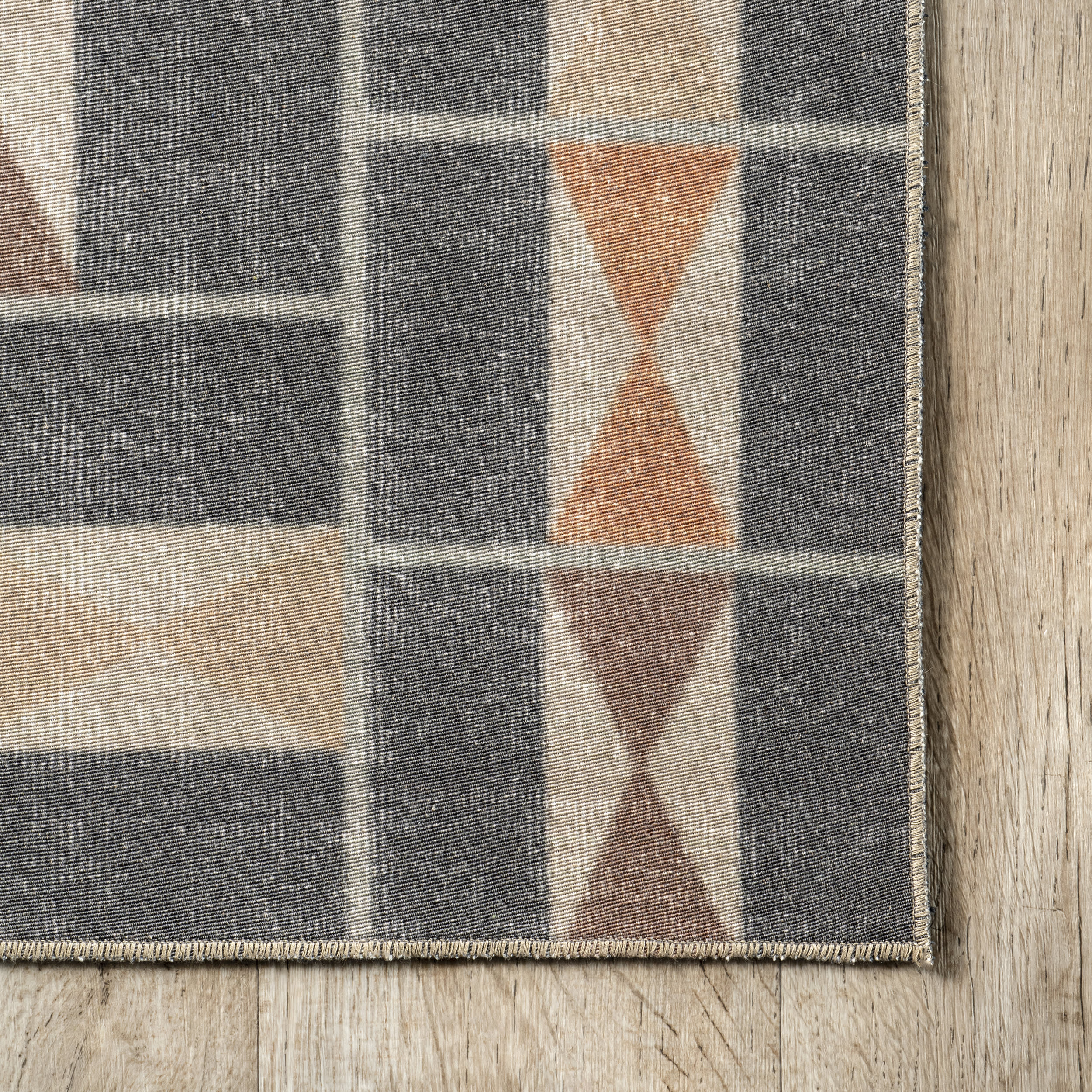 Darcie Washable Geometric Area Rug - Blue Modern Non-Slip Floor Mat for Living Room, Bedroom & Nursery | Soft & Durable Home Decor
