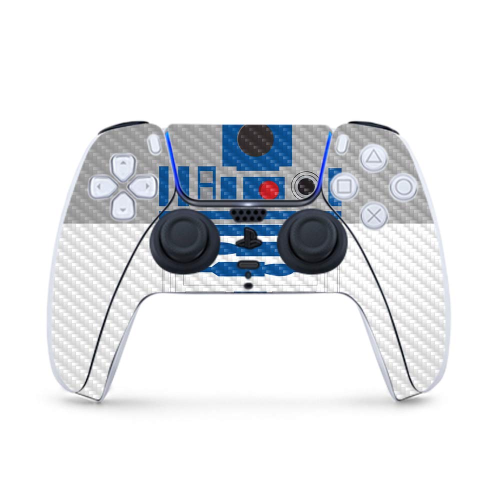 Premium Carbon Fiber Gaming Skin for PS5 Controller - Cyber Bot Design | Durable Textured Finish | Easy to Apply & Remove | Made in USA | Perfect for Gaming Enthusiasts & Customization Lovers