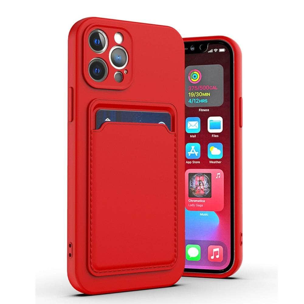 Premium Liquid Silicone iPhone 14 Wallet Case with RFID Protection - Slim Protective Phone Cover with Card Holder - Perfect for Everyday Use, Travel & Business