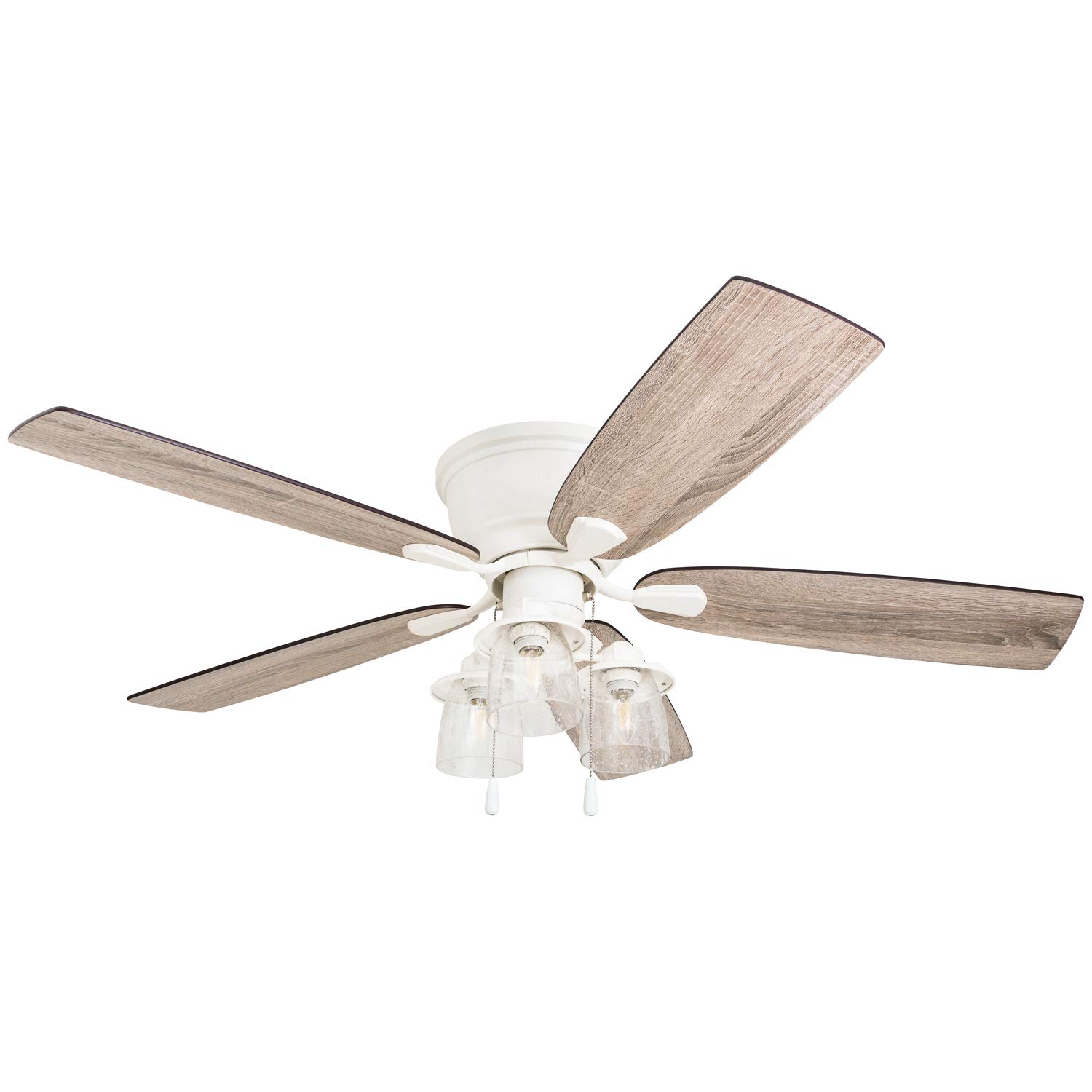 Prominence Home 51151-01 Belgrave 52-Inch White Ceiling Fan with Light - Perfect for Living Room, Bedroom & Outdoor Patio Cooling