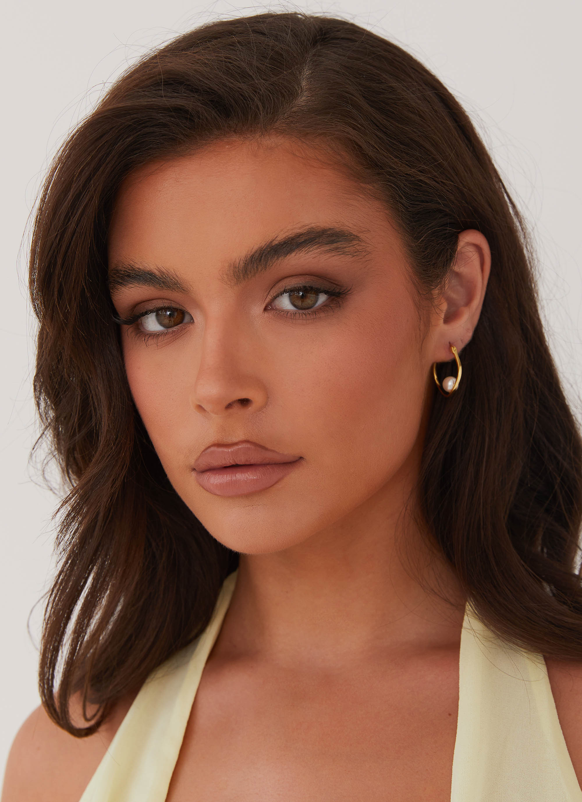 Cosima Abstract Hoop Earrings for Women - 14K Gold Plated Dangle Earrings | Boho Chic Jewelry for Party, Wedding & Everyday Wear