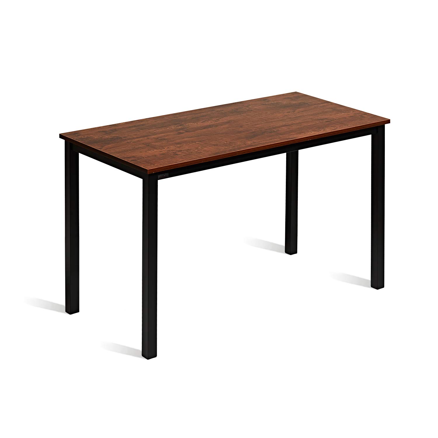 47 Inch Modern Industrial Computer Desk - Sandalwood Board with Black Legs, Home Office Workstation for PC & Laptop, Study & Work Desk for Small Spaces & Apartments