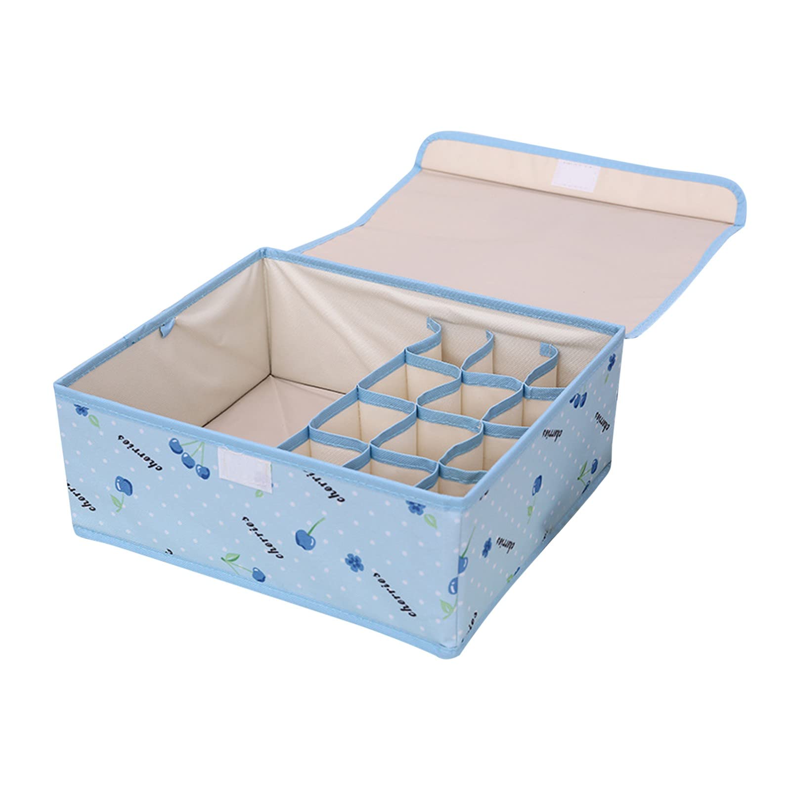 600D Oxford Fabric Foldable Underwear Storage Box with Drawers - Washable & Space-Saving Clothes Organizer for Socks, Bras & Accessories - Perfect for Closet, Dresser & Travel Organization (F, One Size)