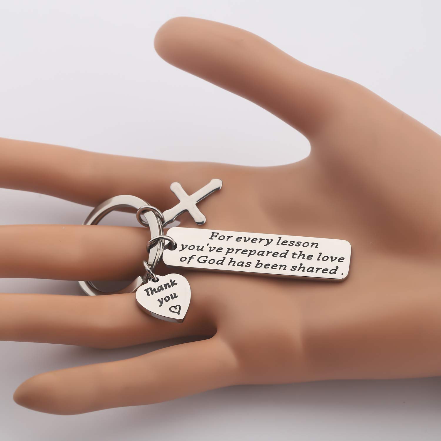 Religious Teacher Keychain - Bible Study Gift for Sunday School Teachers - Perfect for Appreciation & Daily Use