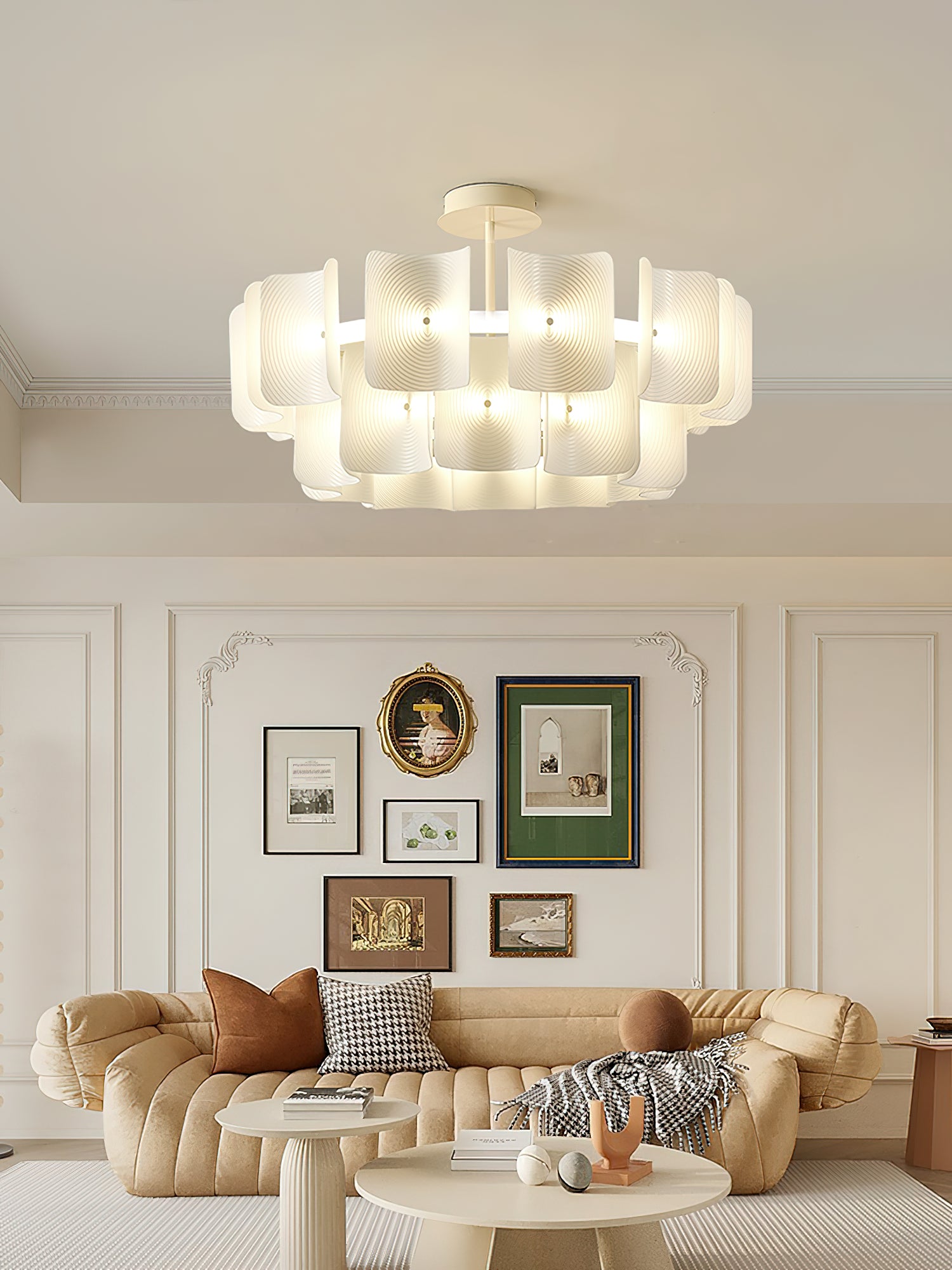 Fingerprint Chandelier - Unique Modern Crystal Ceiling Light Fixture for Dining Room, Bedroom & Living Room Decor | Elegant Home Lighting Solution for Weddings & Interior Design