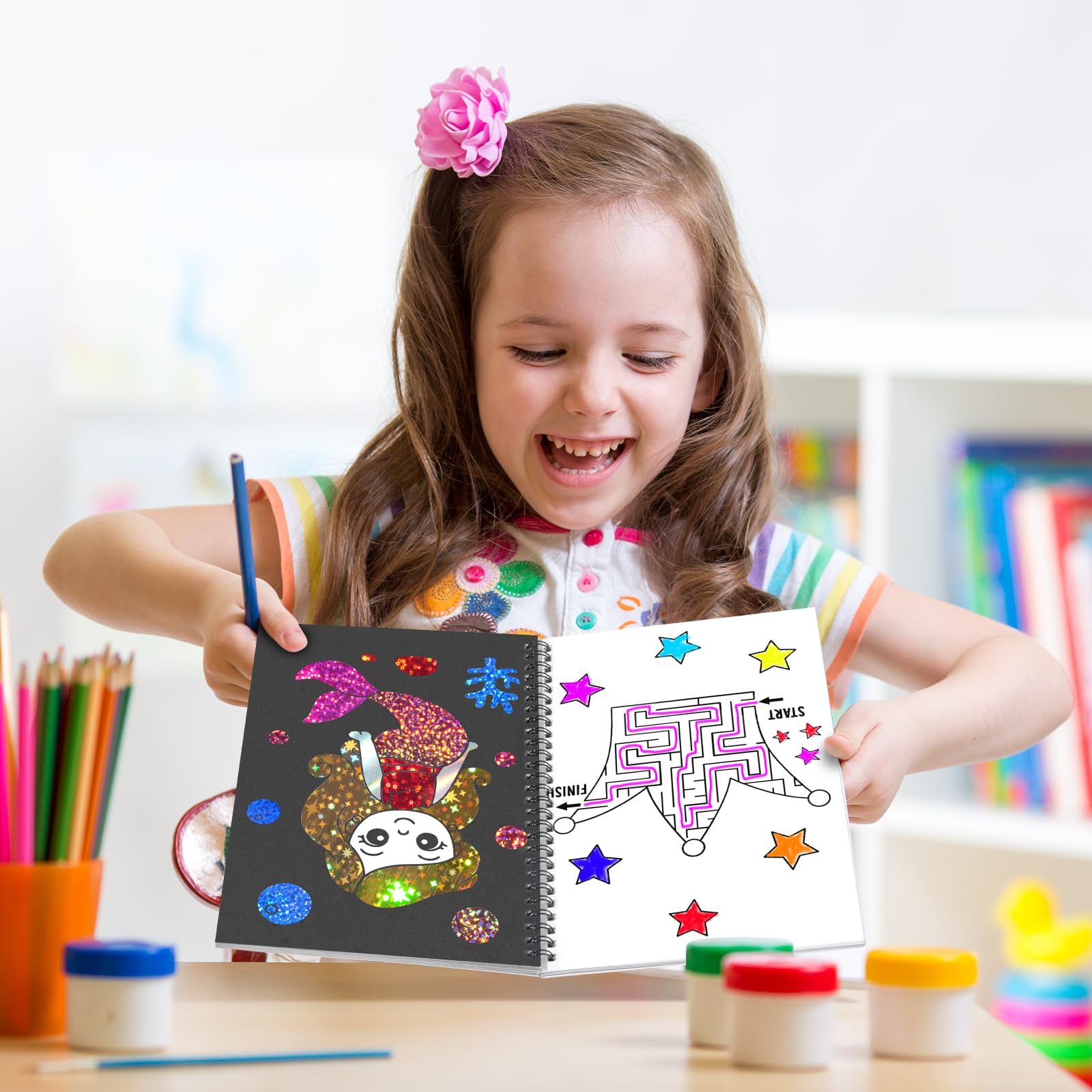 Foil Craft Princess DIY Art Kit - No Mess Creative Foil Art Set for Kids Ages 4-9 | Fun Drawing Activity, Birthday Gift & Travel Toy for Girls & Boys | Perfect for Party Favors, Classroom Projects & Rainy Day Crafts