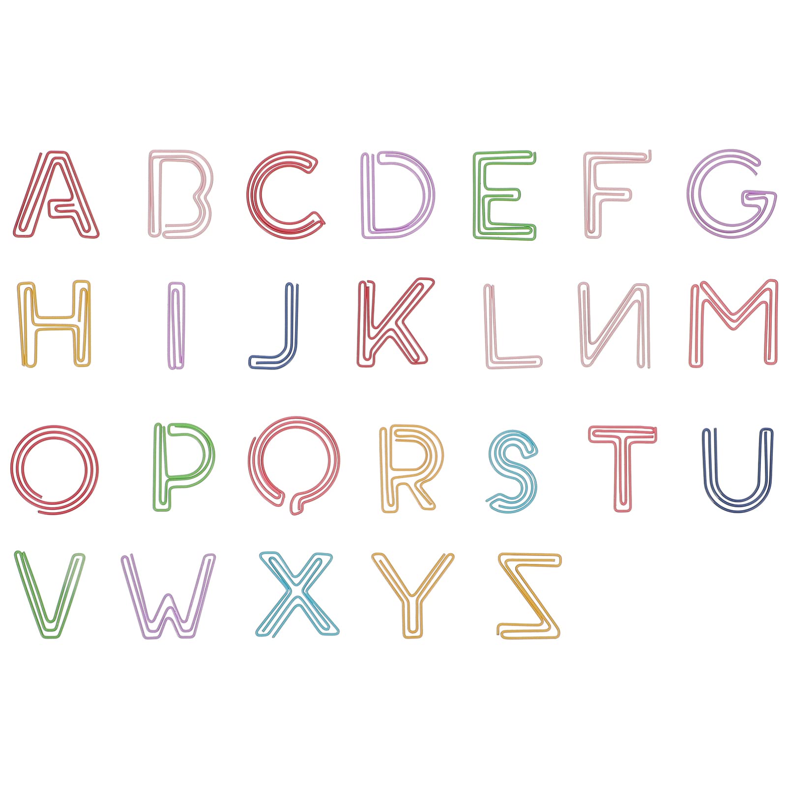 ARTIBETTER 26Pc A-Z Alphabet Letter Paper Clips - Colorful Decorative Binder Clips for Documents, Photos, Bookmarks & Organizing - Fun Office & School Supplies for Note Taking, Scrapbooking & Gift Wrapping