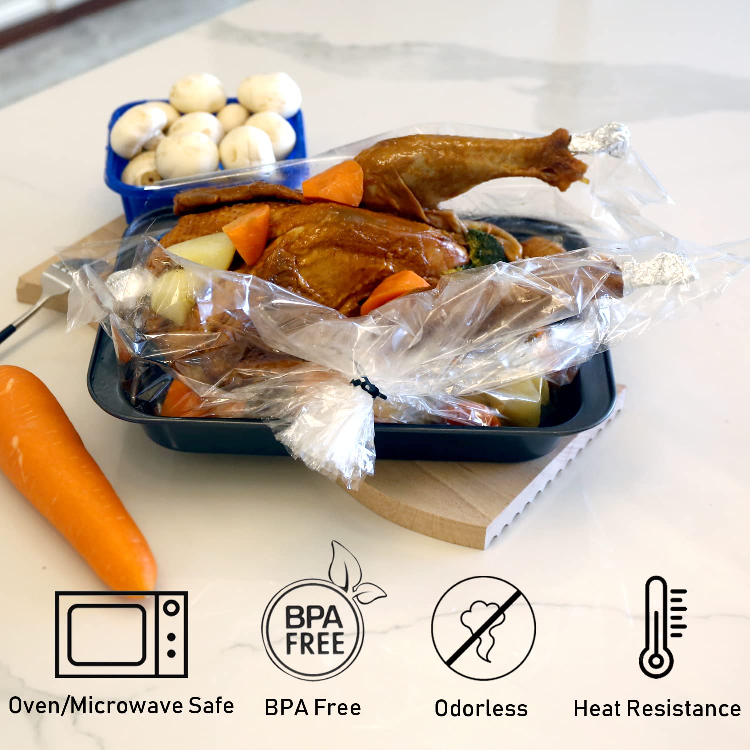 Premium Oven Cooking Turkey Bags - Large Size (17