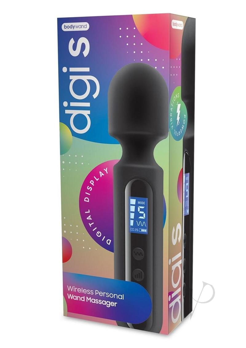 Bodywand Digi S Rechargeable Silicone Mini Massager - Black | Portable Muscle Relaxation for Neck, Back & Shoulder Pain Relief | Perfect for Home, Office & Travel Use