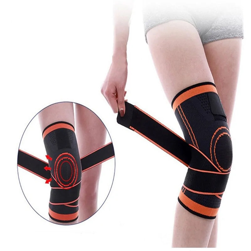 Best Compression Knee Brace for Pain Relief & Support - Adjustable & Breathable for Running, Sports & Arthritis - Men & Women (Black, Medium)