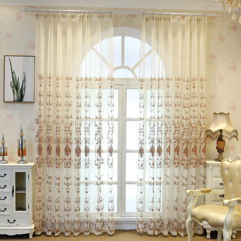 Adilynn White Sheer Gauze Grommet Curtains for Living Room & Bedroom - Custom Window Treatments for Privacy & Light Filtering