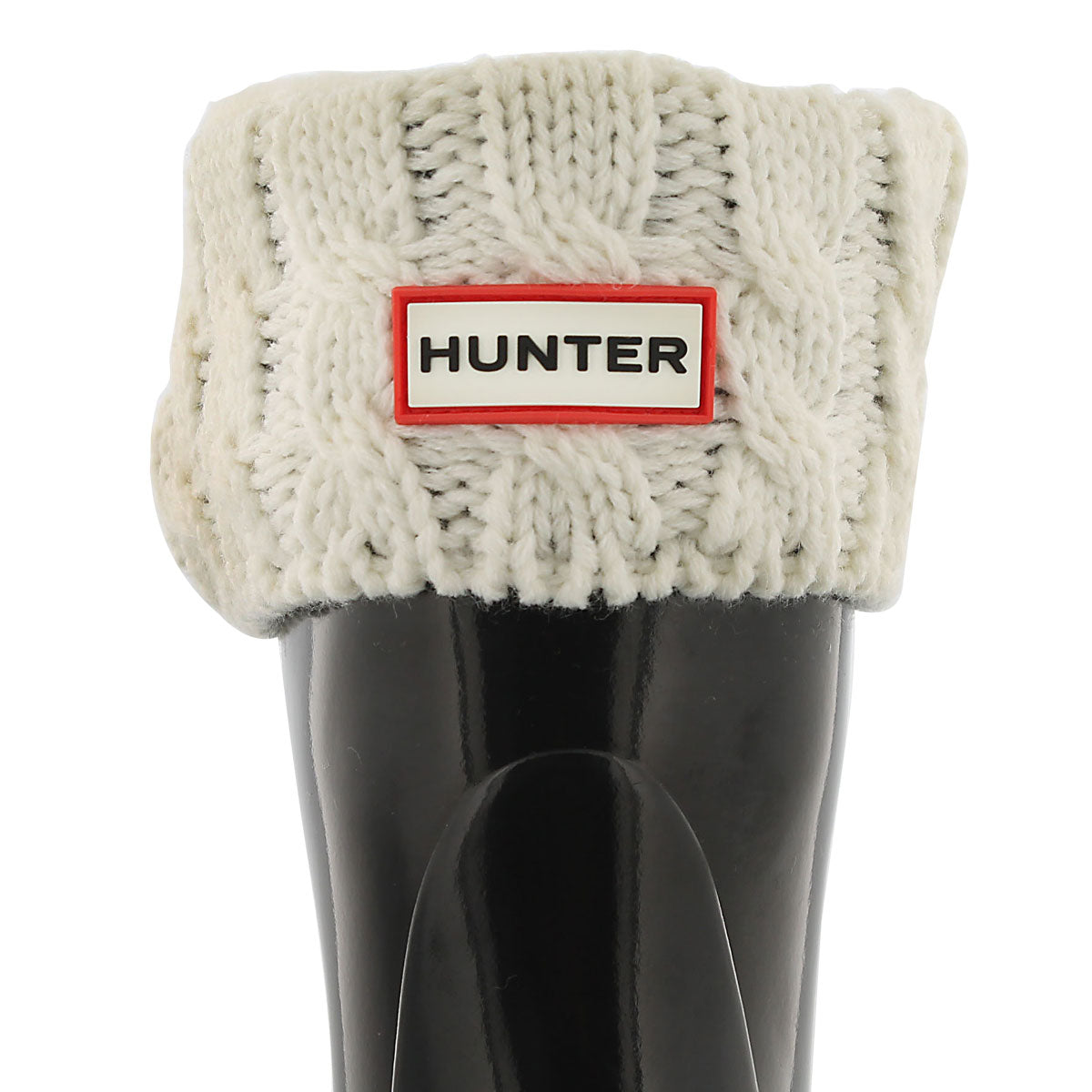 Hunter Natural White Original Kids 6 Stitch Cable Boot Socks - Warm & Comfortable Winter Socks for Boys and Girls - Perfect for School, Outdoor Activities and Cold Weather