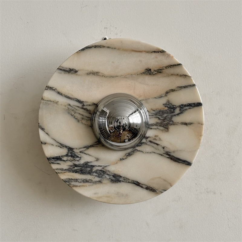 Calacatta Marble Wall Sconce Light - Modern Gold Finish Bathroom Vanity Lighting for Bedroom, Hallway & Living Room Decor
