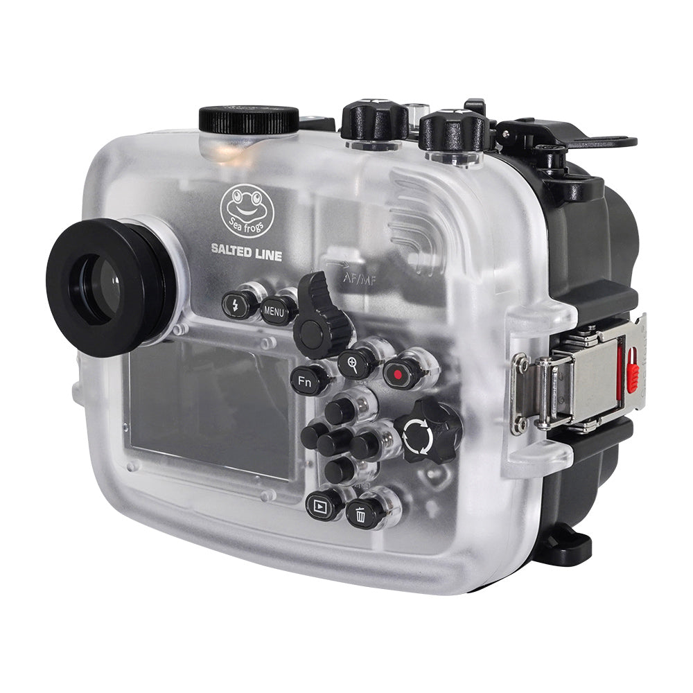 SeaFrogs 60M/195FT Underwater Waterproof Housing Case for Sony A6000 A6100 A6300 A6400 A6500 A6600 - Salted Line GEN 3 - Perfect for Scuba Diving, Snorkeling & Underwater Photography