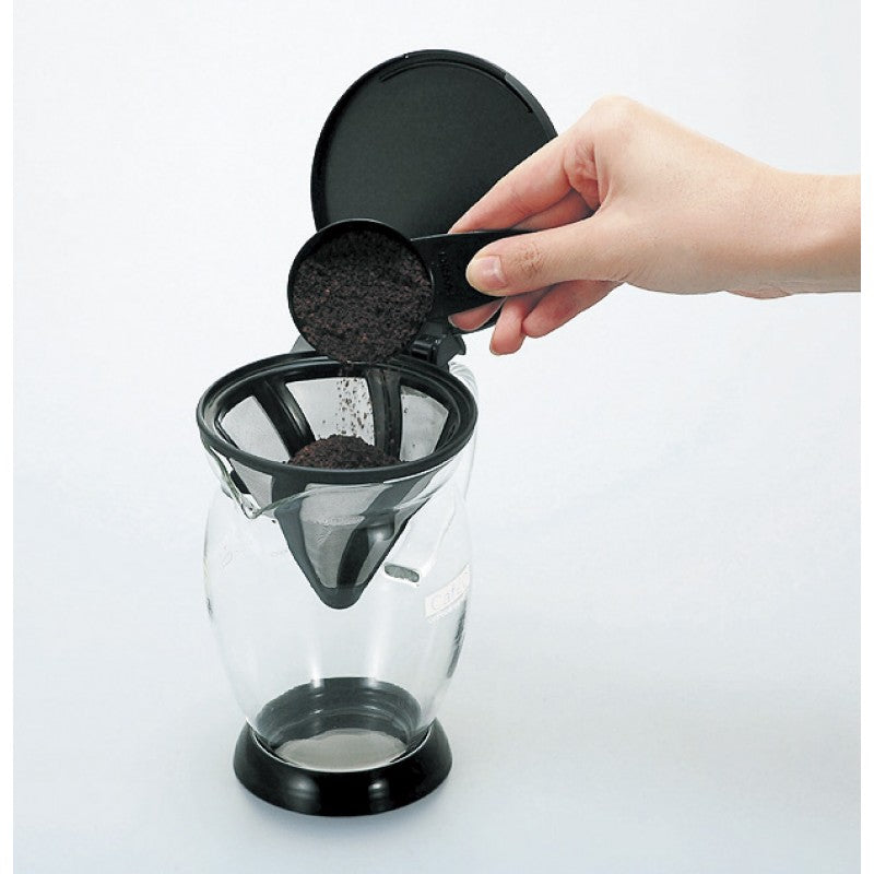 Hario V60 Ceramic Coffee Dripper - 2 Cup Pour Over Coffee Maker, Black - Perfect for Home Brewing & Specialty Coffee Lovers