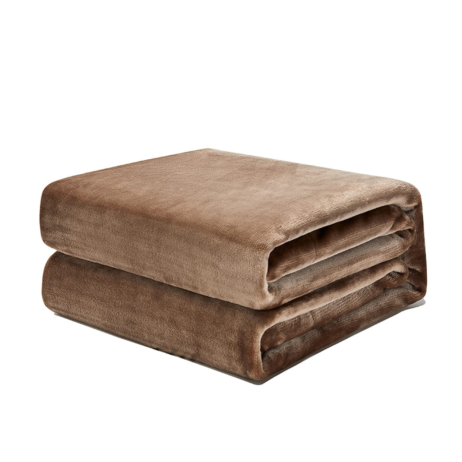 ALQFHFY Ultra Soft Plush Fleece Blanket - Lightweight Flannel Throw for Sofa & Bed, Cozy Double-Layer Microfiber Blanket for Air Conditioning - Warm Brown Blanket for Winter Nights, Movie Time & Home Decor