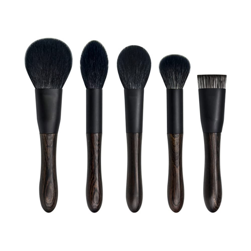 Premium Soft Wool Makeup Brush Set - 27-Piece Professional Foundation, Powder, Blush, Contour & Highlight Brush Kit with Ebony Wood Handles | Ideal for Daily Makeup, Professional Salon Use & Travel Beauty Essentials