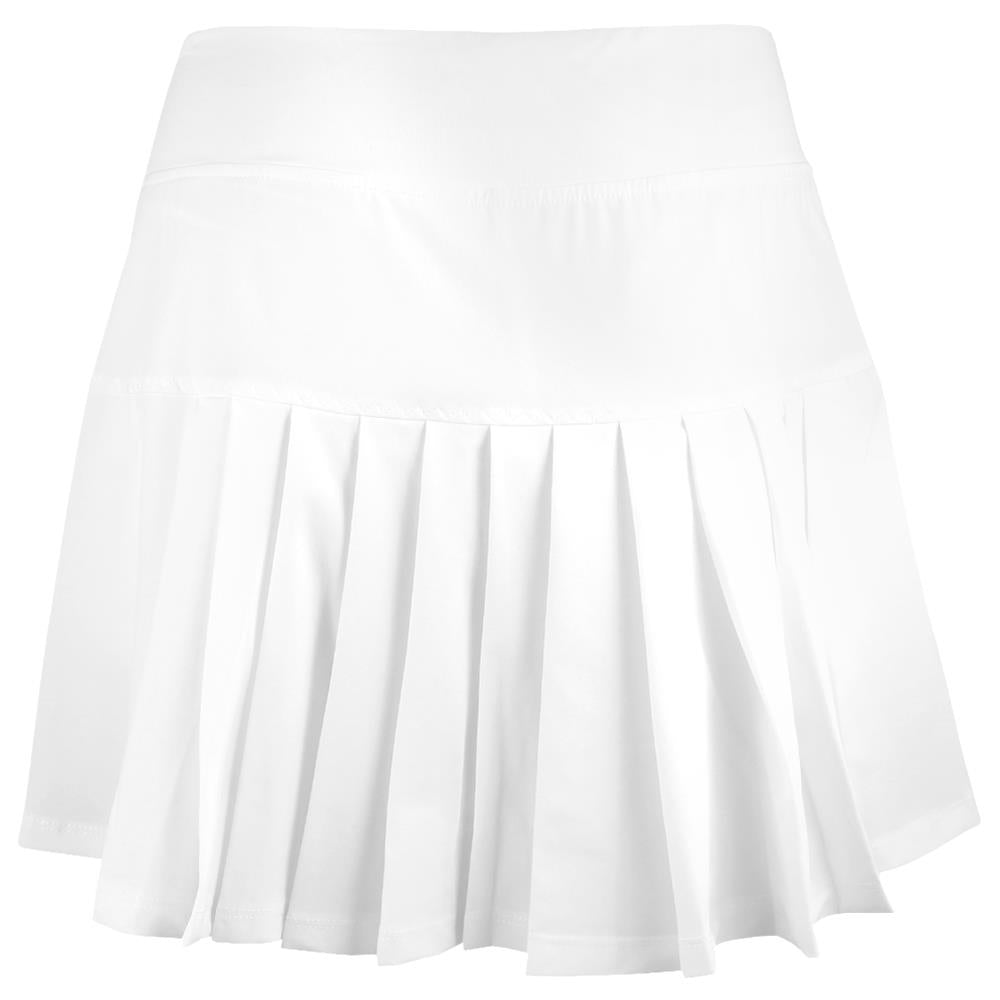 Lija Women's Holiday Deuce Skirt - White | Flowy Tennis Skirt for Women | Perfect for Golf, Yoga & Summer Outfits