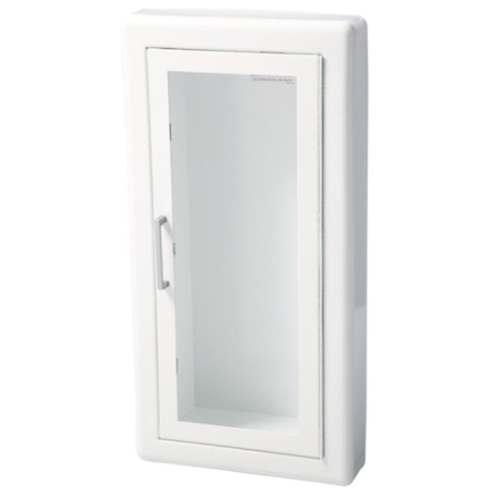 JL Industries 1017F10 Ambassador Fire Extinguisher Cabinet - Full Glass Door with Pull Handle - Wall Mounted for Office, School & Commercial Buildings Safety