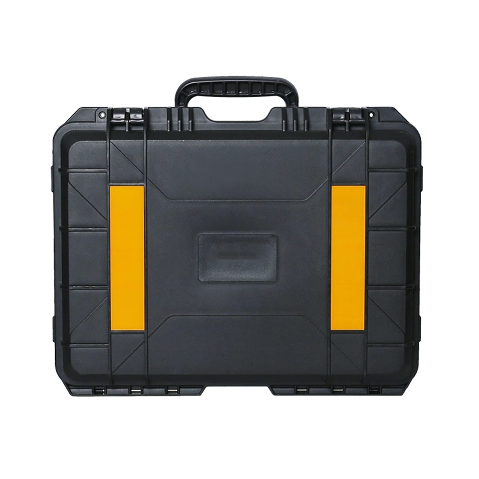 TAPARU ABS Plastic Toolbox - Heavy Duty Safety Tool Case with Pre-Cut Foam, Impact Resistant & Shockproof for Equipment Storage - Yellow (Ideal for Workshop, Garage, Construction Site, and Outdoor Tool Organization)