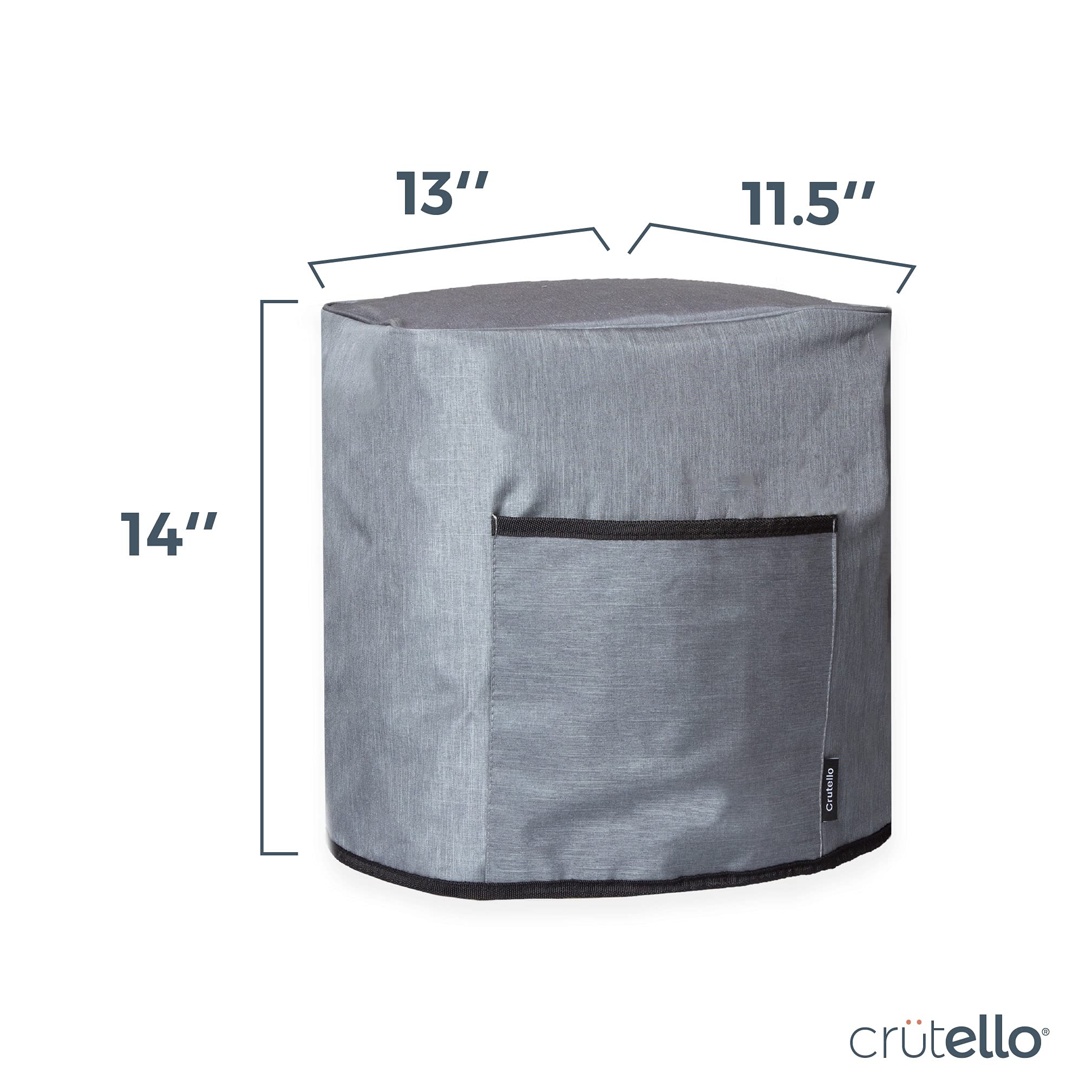 Crutello Air Fryer Cover with Storage Pockets - Compatible with 4 Quart Air Fryers Including Ninja - Dust Protection for Small Kitchen Appliances - Perfect for Outdoor Use and Countertop Storage