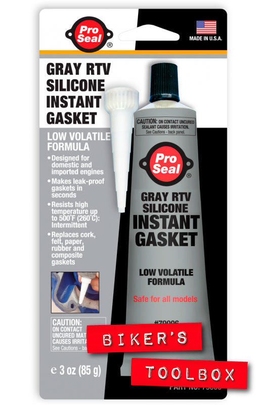 High-Temp Grey RTV Silicone Gasket Maker - 3 oz Tube for Automotive, Marine & Household Repairs - Oil & Water Resistant Sealant for Engines, Plumbing & DIY Projects