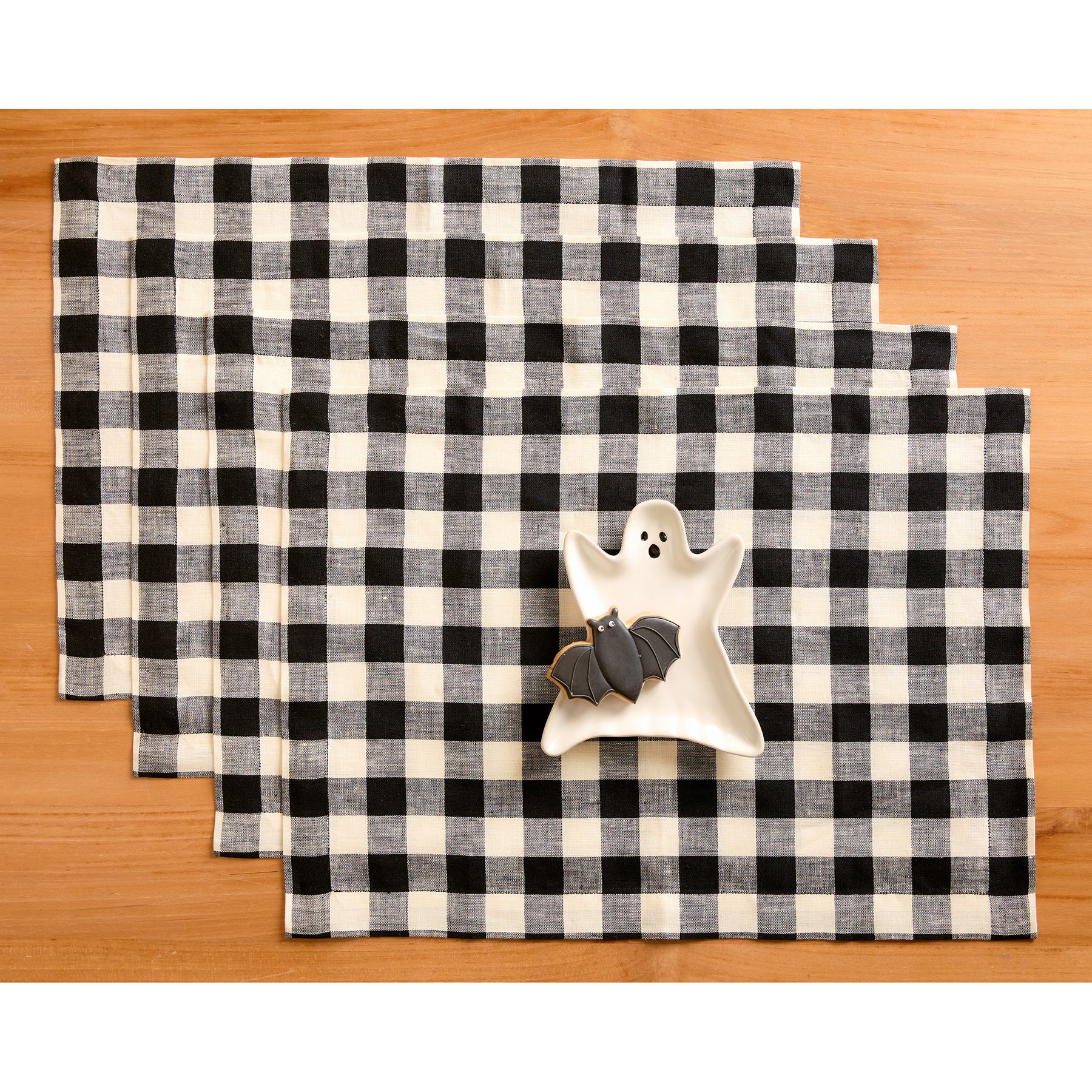 Morgan Check Placemats Set of 4 - Premium Cotton Table Mats for Dining, Kitchen & Holiday Decor - Washable & Durable Place Settings for Everyday Use & Special Occasions