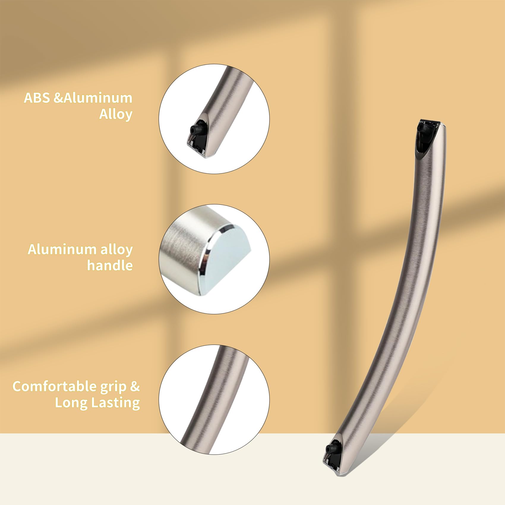 Upgraded DE94-04313F Microwave Door Handle Replacement - Compatible with Samsung ME16A4021AS & ME17R7011ES Microwave Ovens - Includes 2 Screws - Easy DIY Repair for Broken Microwave Door Handles - Perfect for Home Kitchen Appliance Maintenance