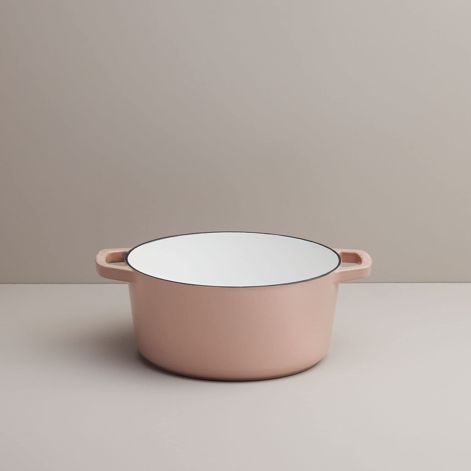 Premium 3.5-Quart Enameled Cast Iron Dutch Oven with Lid - Dusty Pink with Gold Knob | Oven & Dishwasher Safe Casserole Pot | Even Heat Distribution for Braising, Stewing & Baking | Perfect for Soups, Bread & Family Dinners
