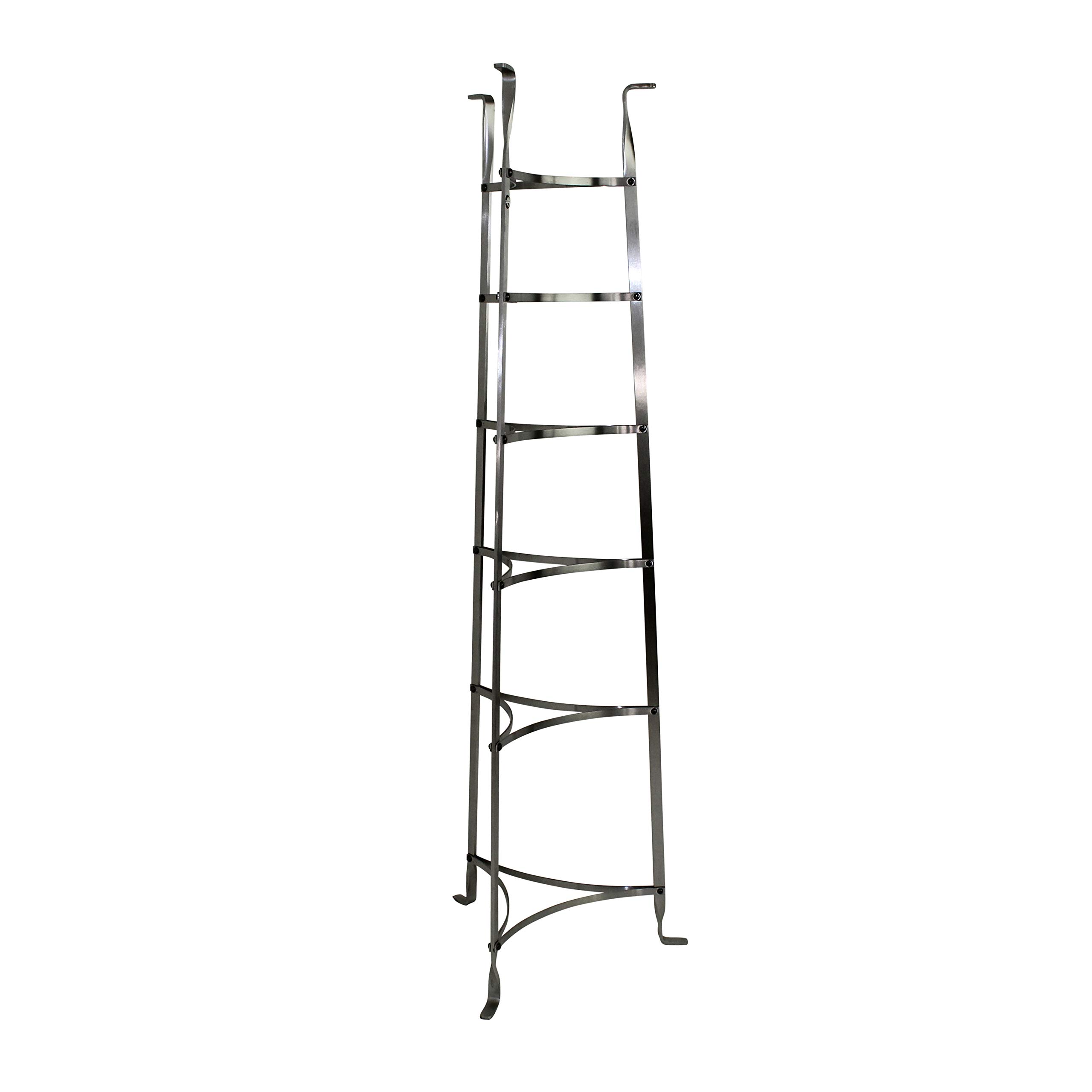Enclume 6-Tier Cookware Stand - Free Standing Pot Rack Organizer - Hammered Steel Kitchen Storage (Unassembled) - Perfect for Small Kitchens & Apartment Cooking Spaces