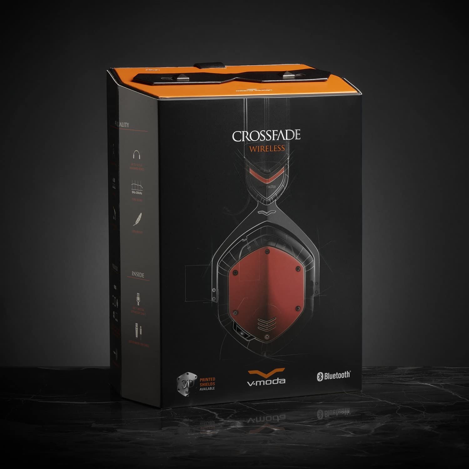 V-MODA Crossfade Wireless Over-Ear Headphones - Bluetooth Noise Cancelling Headphones with Mic for Music, Gaming & Travel - Premium Bass Sound for iPhone, Android & PC