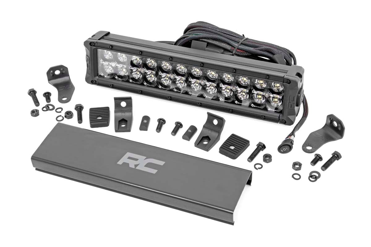 12 Inch Black Series LED Light Bar - Dual Row with White DRL (70912BD) | High-Performance Off-Road Lighting for Trucks, Jeeps & ATVs | Waterproof & Durable for Outdoor Adventures