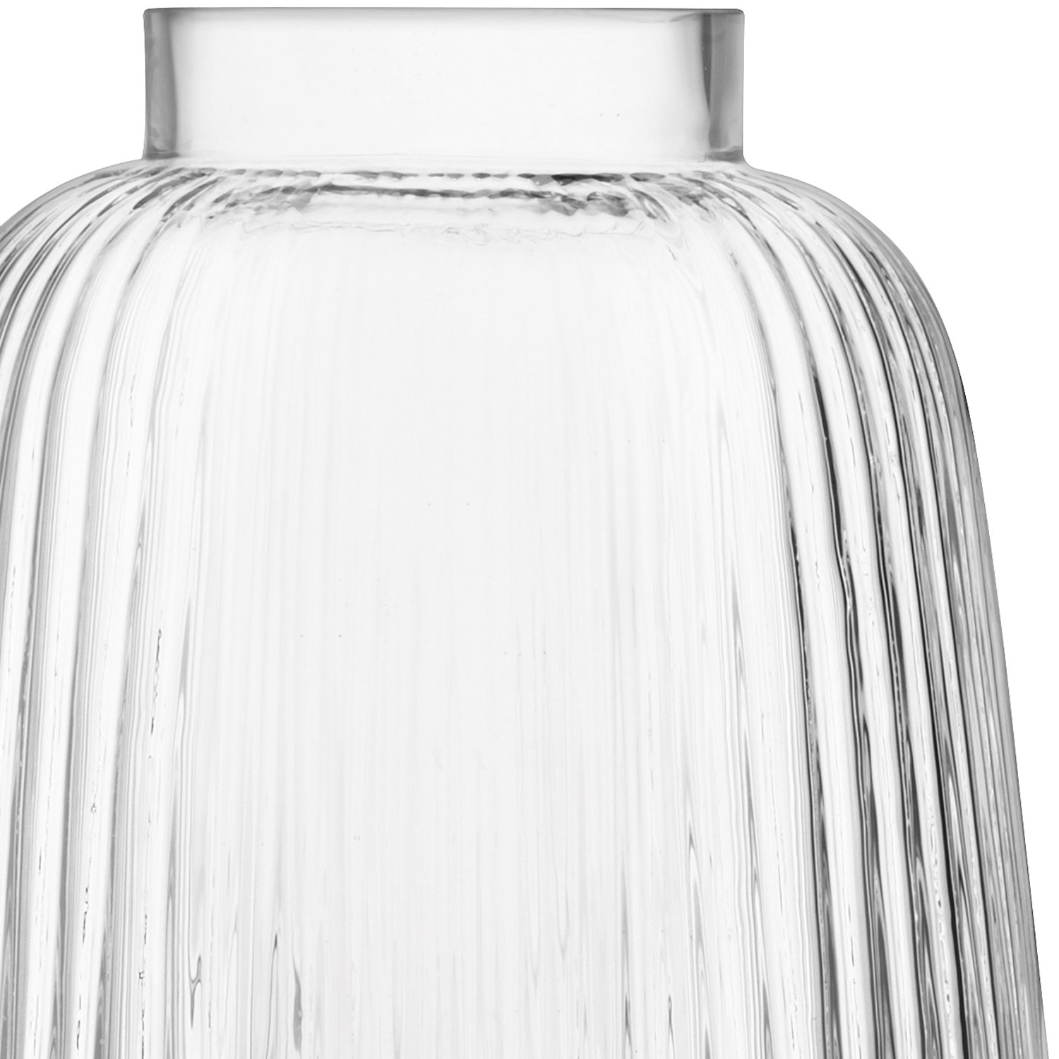 LSA International Pleat Vase - 10.25 Inch Clear Glass Decorative Vase for Home Decor, Wedding Centerpieces & Floral Arrangements