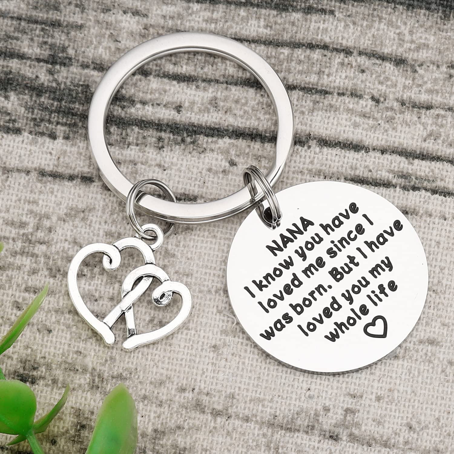 Best Nana Jewelry Gifts for Women - Engraved Bracelet & Keychain Set - Perfect Birthday, Mother's Day & Grandparents Day Presents